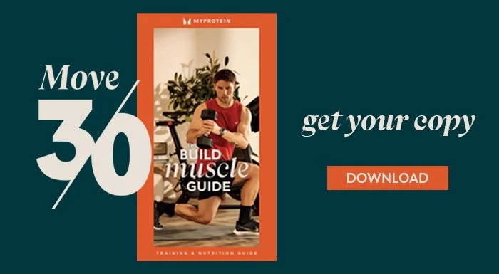 Myprotein Move 30 Build Muscle Guide banner: get your copy
