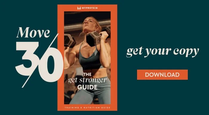 Myprotein Move 30 Get Stronger Guide banner: get your copy