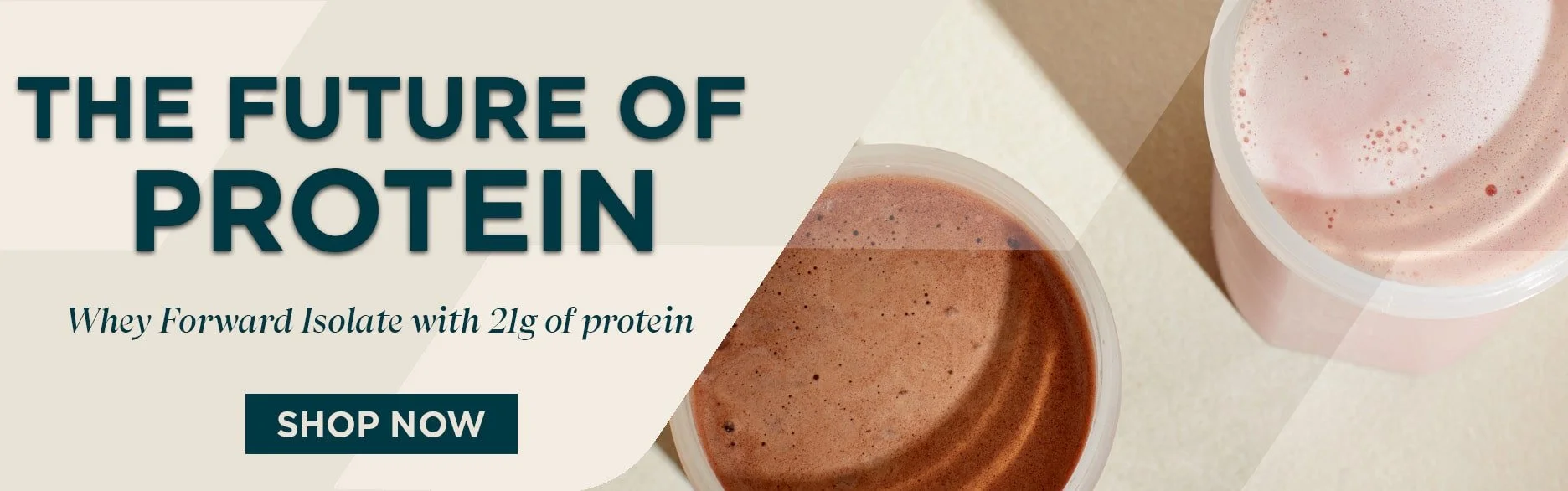 Myprotein Whey Forward banner: the future of protein, Whey Forward Isolate with 21g of protein