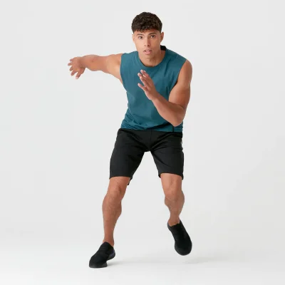 Luxe Classic Drop Armhole Tank Top - Petrol Blue - S Image 6