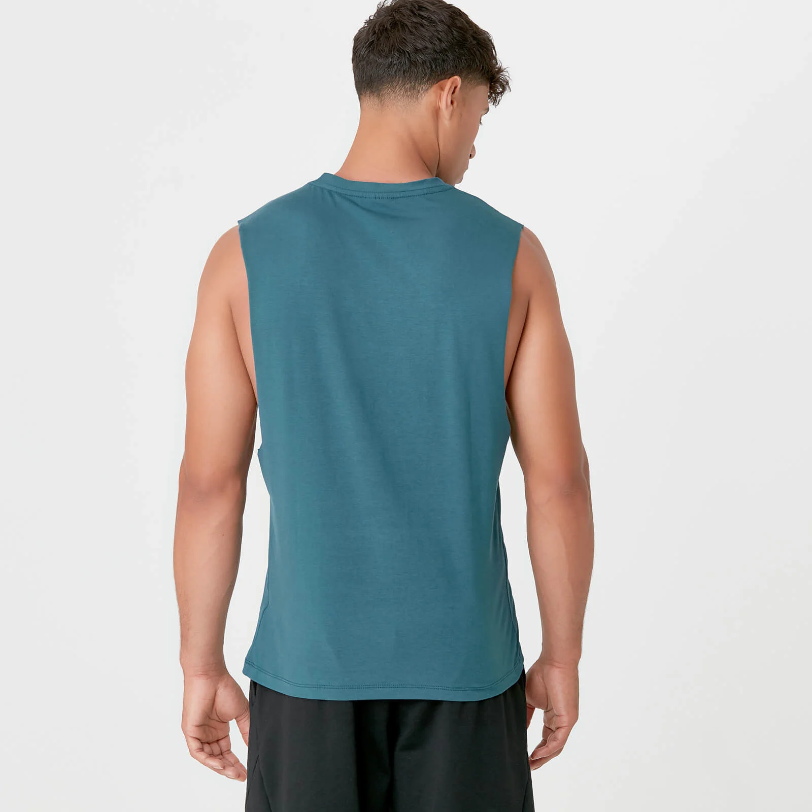 Luxe Classic Drop Armhole Tank Top - Petrol Blue - S Image 4