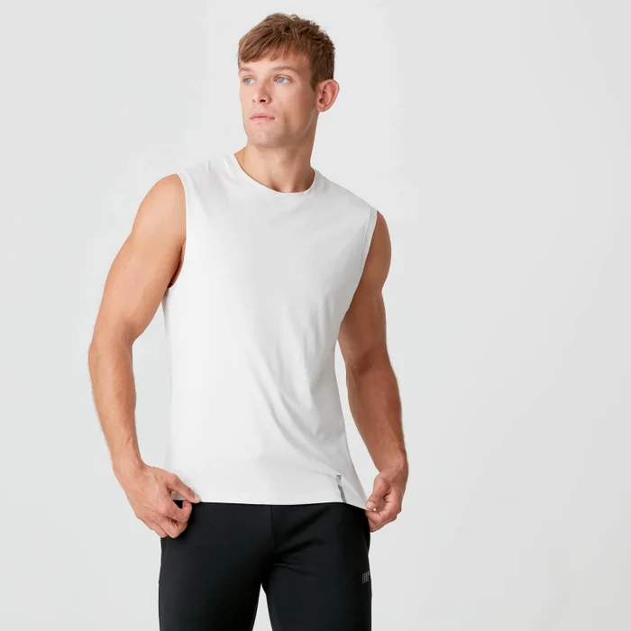 Luxe Classic Sleeveless T-Shirt - Chalk