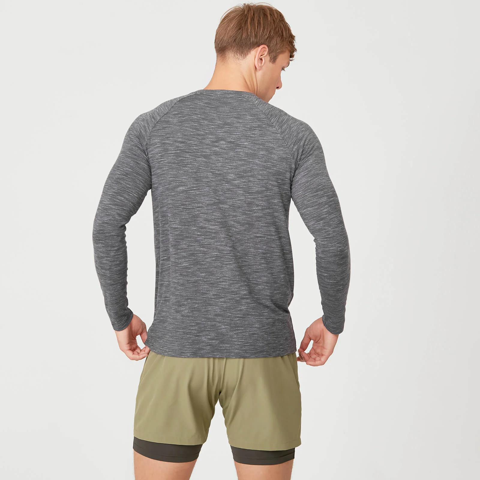 MP Men's Performance Long Sleeve T-Shirt - Charcoal Marl - XS Image 4