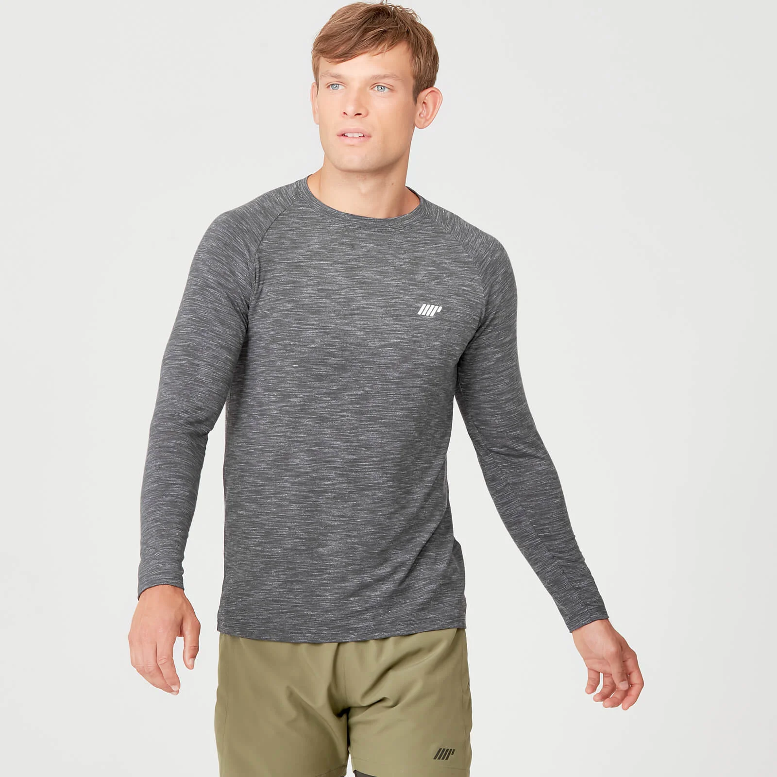 MP Men's Performance Long Sleeve T-Shirt - Charcoal Marl - XS Image 1