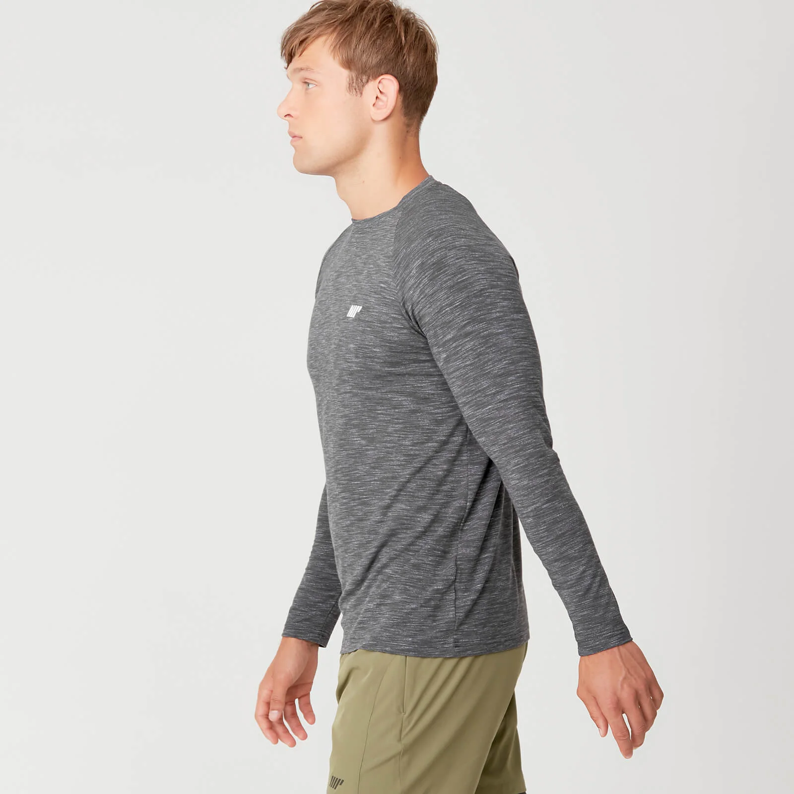 MP Men's Performance Long Sleeve T-Shirt - Charcoal Marl - XS Image 3