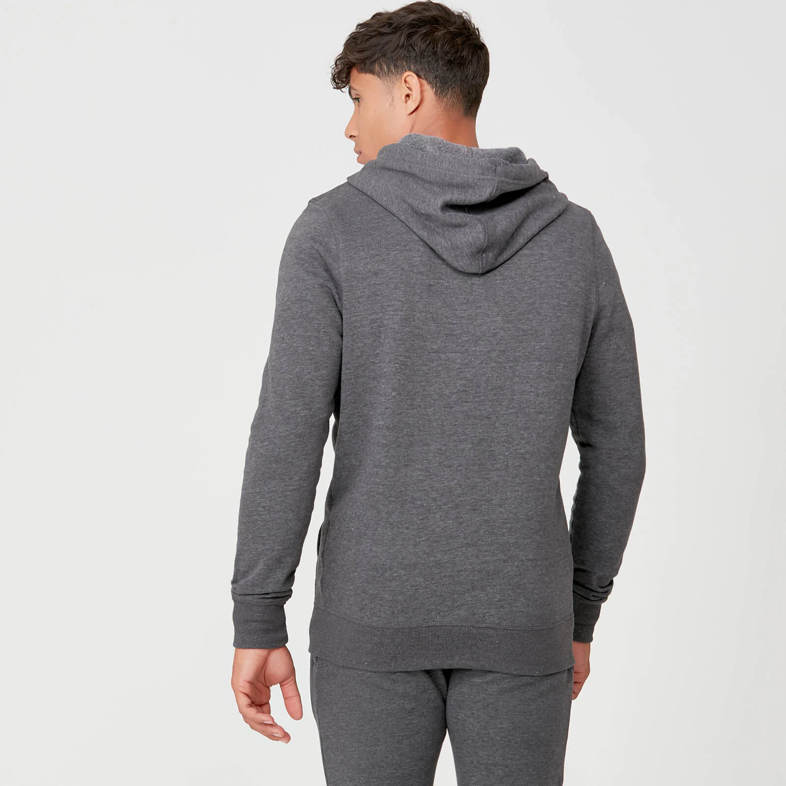 Tru-Fit Full Zip Hoodie - Charcoal Marl - XS Image 4