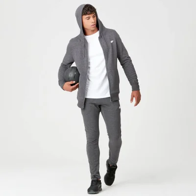 Tru-Fit Full Zip Hoodie - Charcoal Marl - XS Image 6