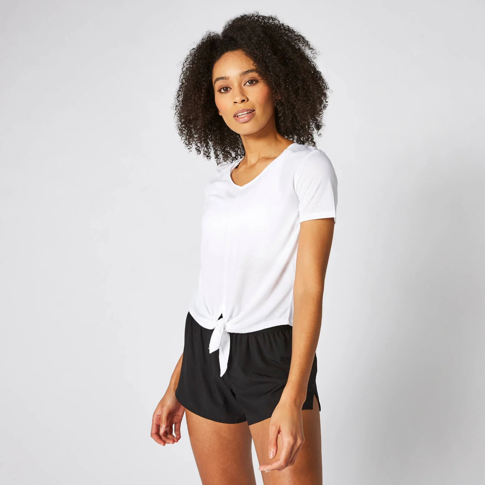 Twist Short Sleeve T-Shirt - White - XS Image 1