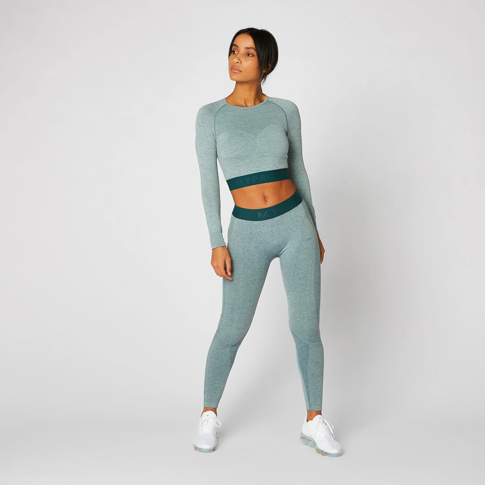 Inspire Seamless Crop Top - Teal - XS Image 3