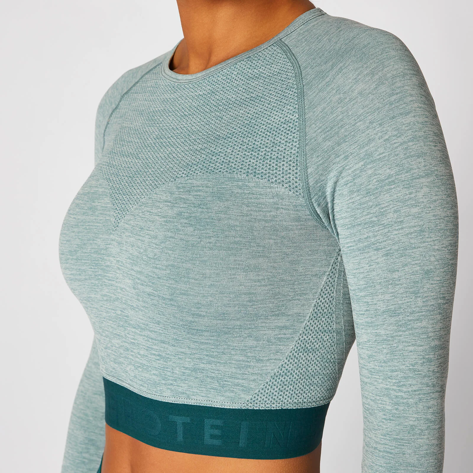 Inspire Seamless Crop Top - Teal - XS Image 4
