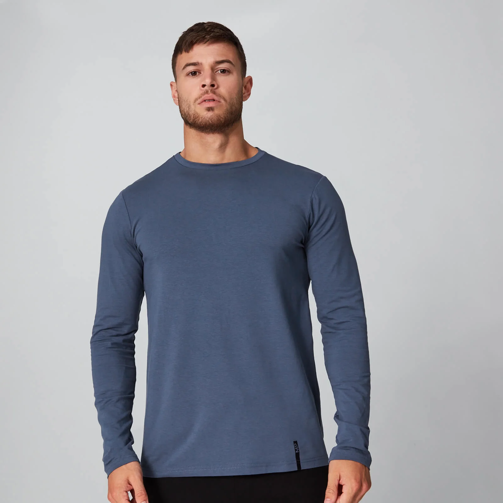 MP Men's Luxe Classic Long-Sleeve Crew - Dark Indigo - XS Image 1
