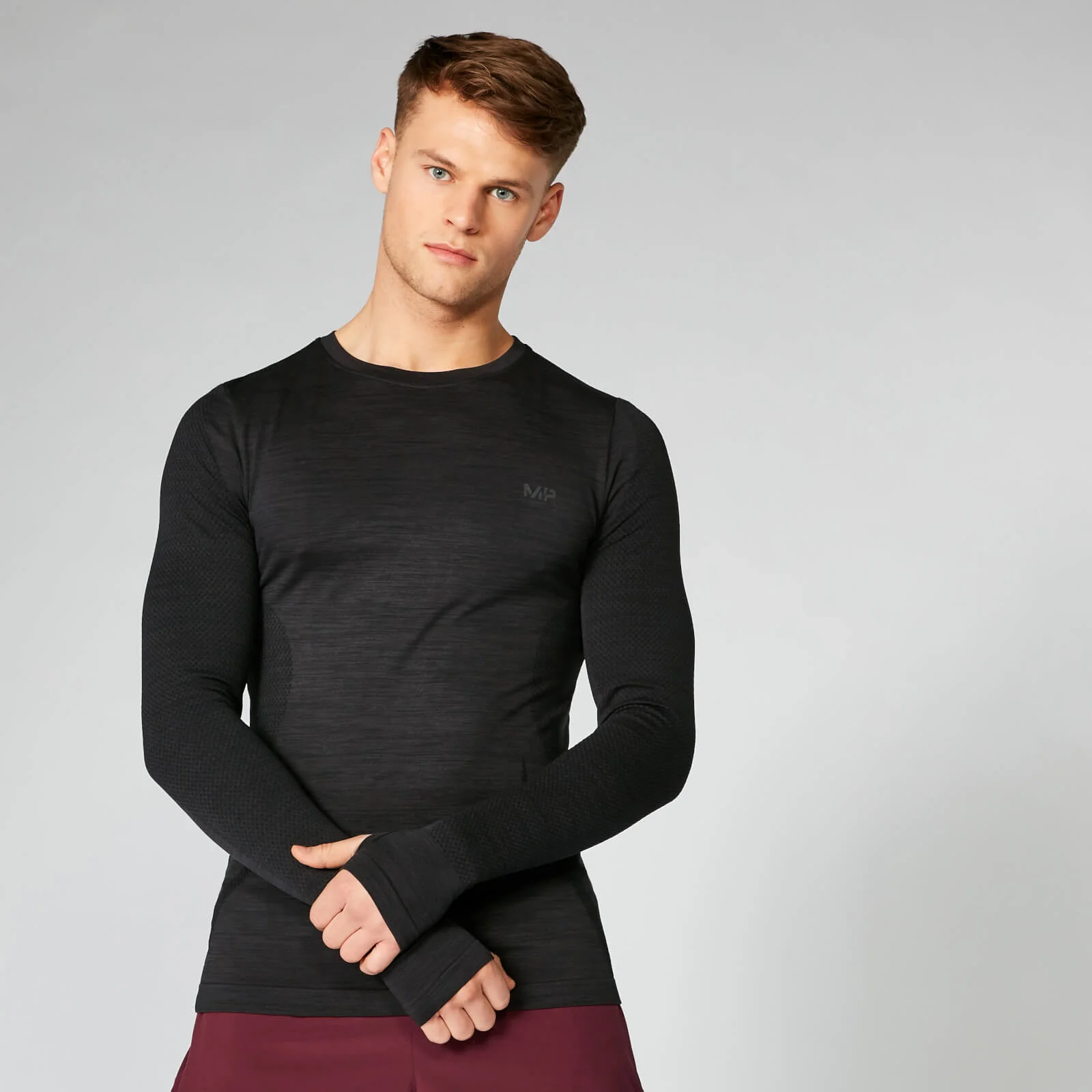 Seamless Long Sleeve T-Shirt - Black - XS Image 1