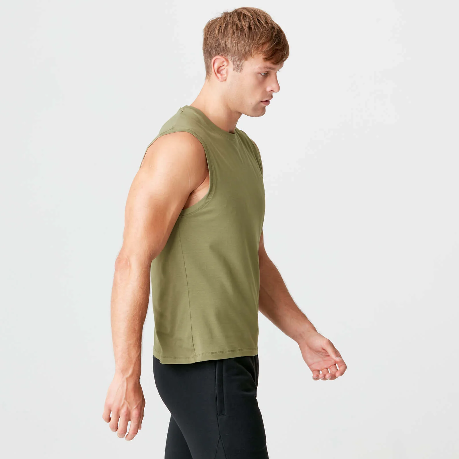 MP Men's Luxe Classic Sleeveless T-Shirt - Light Olive - XS Image 3