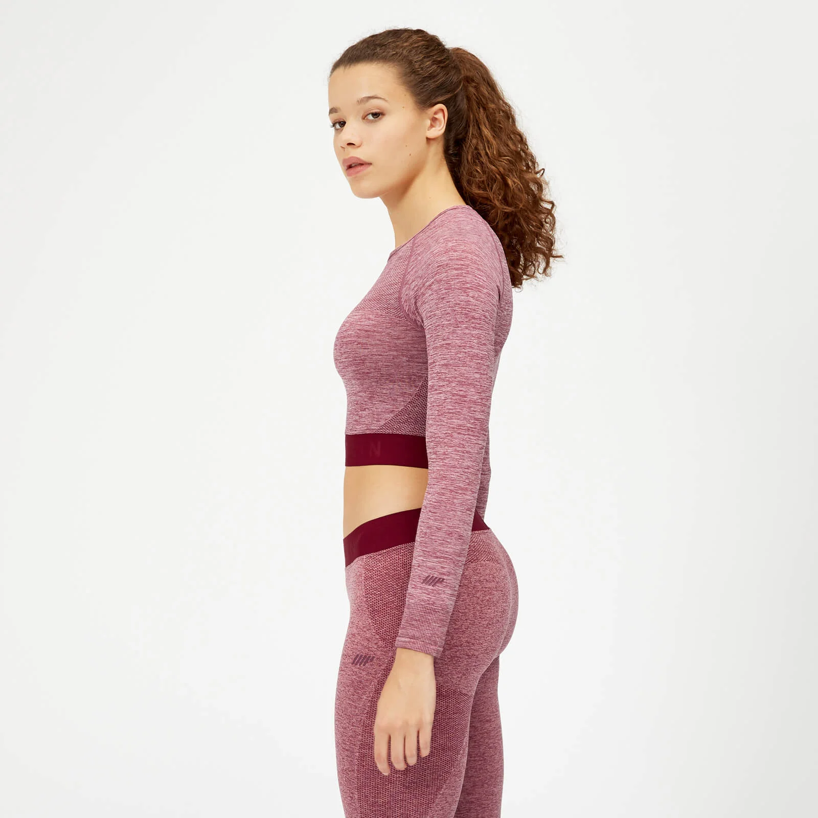 MP Women's Inspire Seamless Crop Top - Dusty Rose - XS Image 3