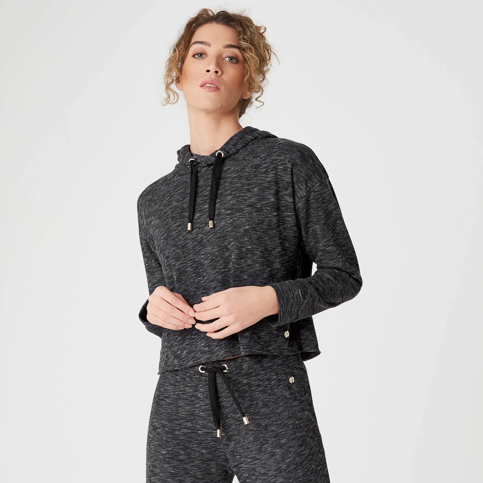 Luxe Lounge Hoodie - Black Heather - XS Image 1