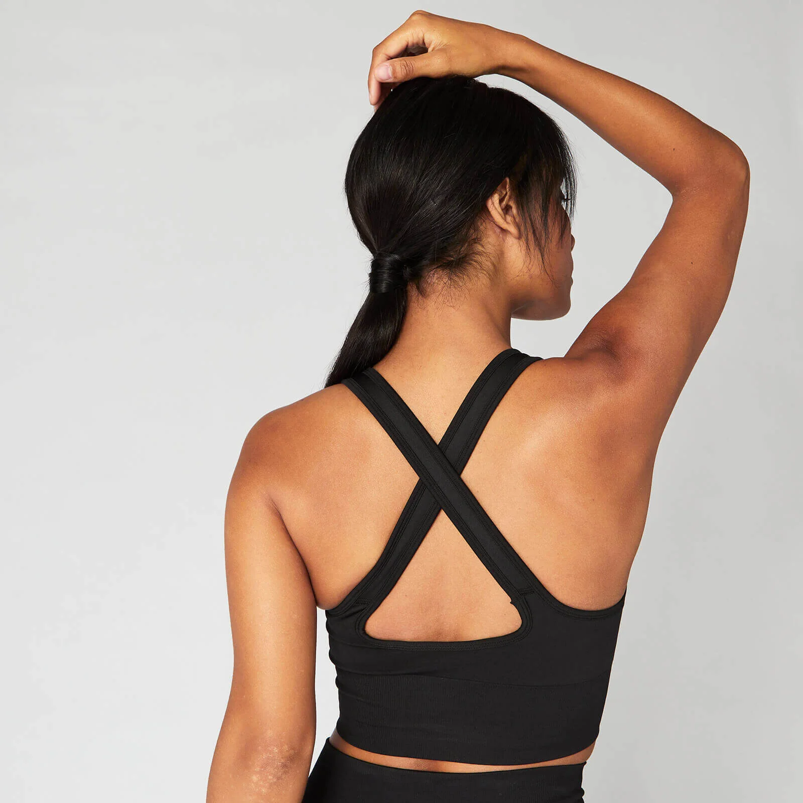 MP Women’s Shape Seamless Ultra Cross Strap Bra - Black - XS Image 1