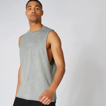 Neon Signature Oversized Tank - Grey