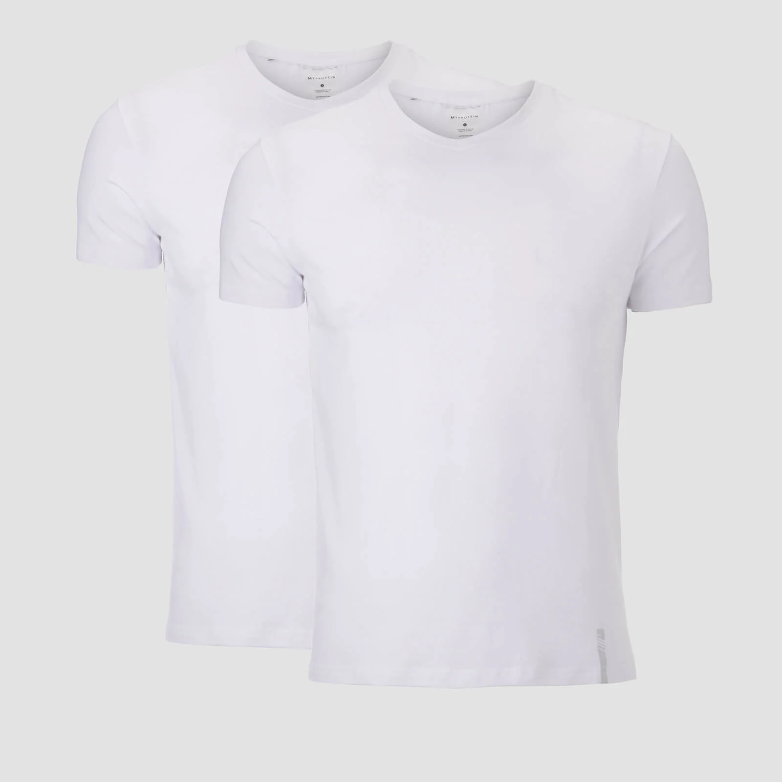 MP Men's Luxe Classic V-Neck T-Shirt - White/White (2 Pack) - XS Image 1