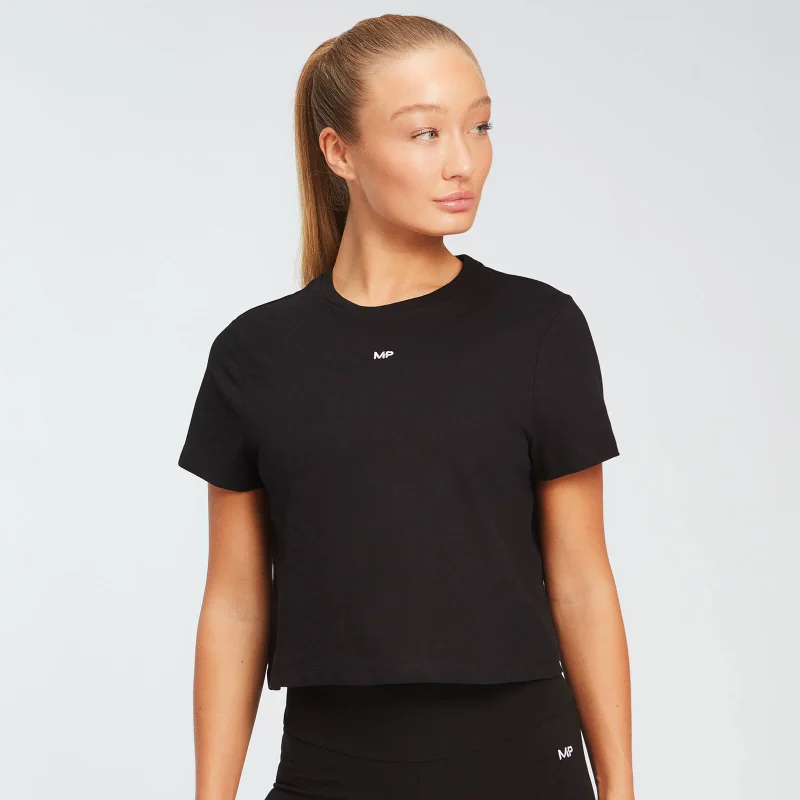 MP Women's Rest Day Crop T-Shirt - Black - XS Image 1