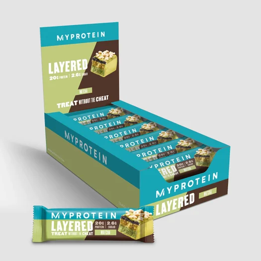 Myprotein Layered Bar - 12 x 60g - Matcha