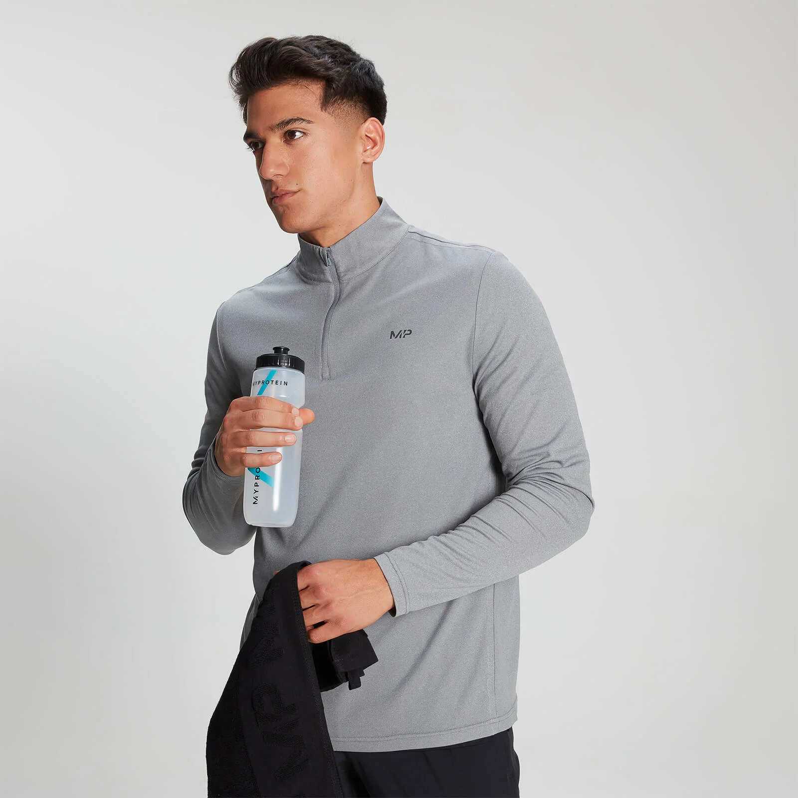MP Men's Velocity ¼ Zip - Storm Grey - XS Image 1