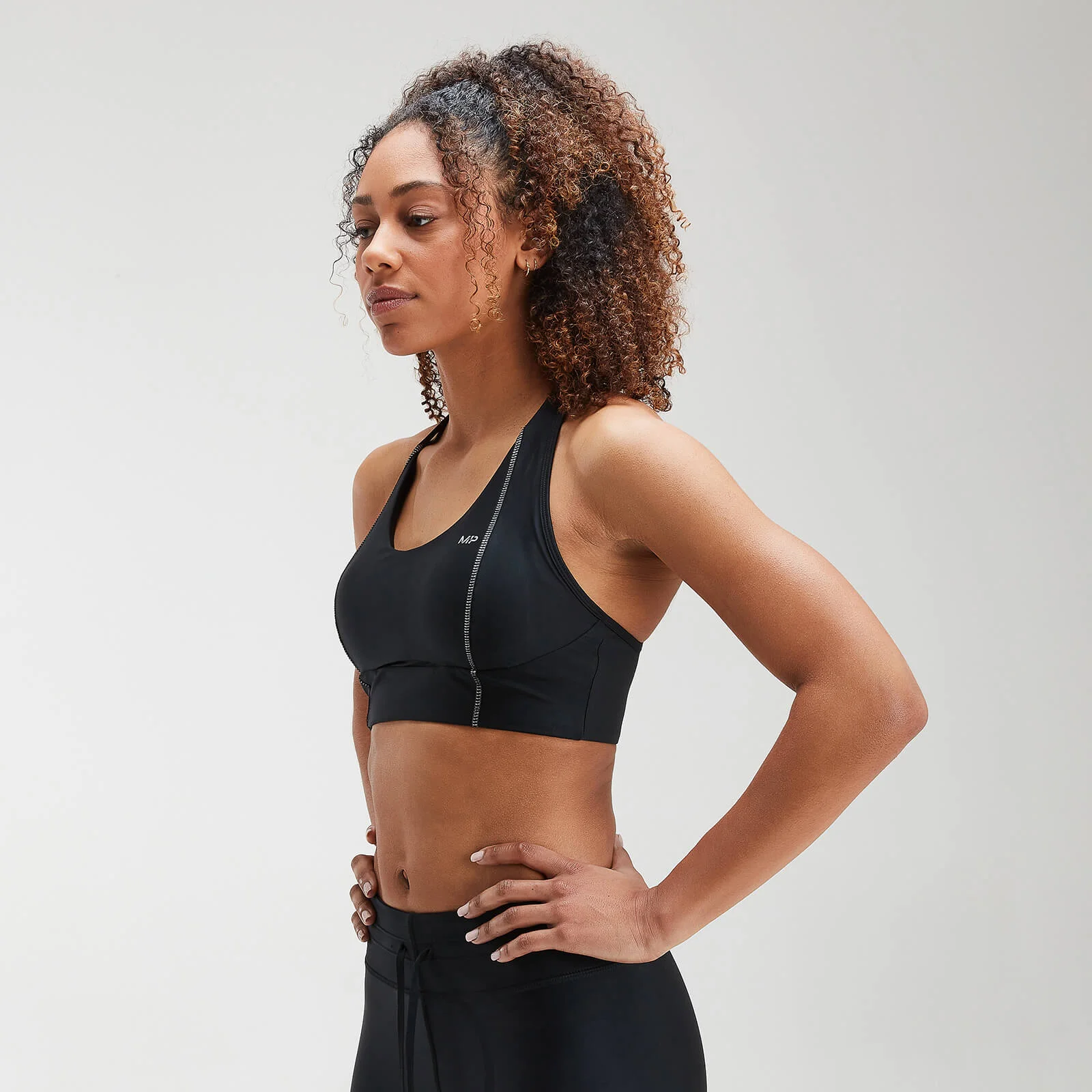 MP Women's Velocity Sports Bra- Black - XXS Image 4