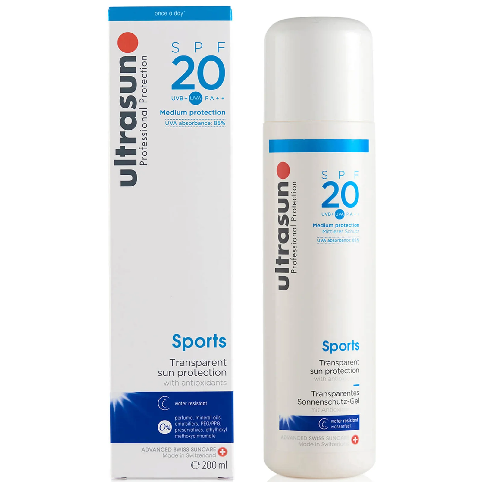 Ultrasun SPF 20 Sports Gel (200ml) Image 1
