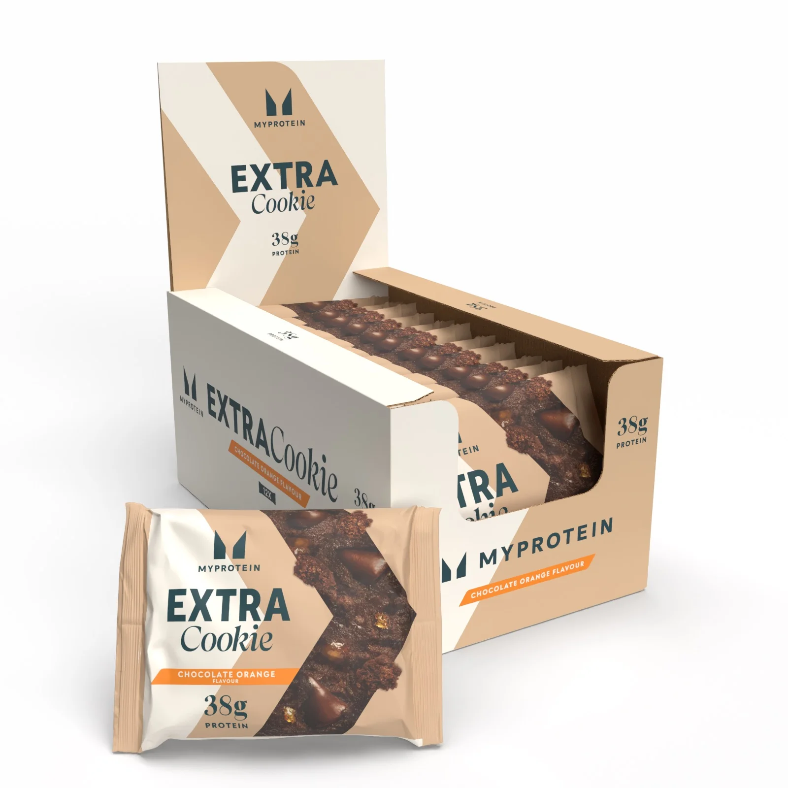 Extra Protein Cookie - 12 x 75g - Chocolate Orange Image 1