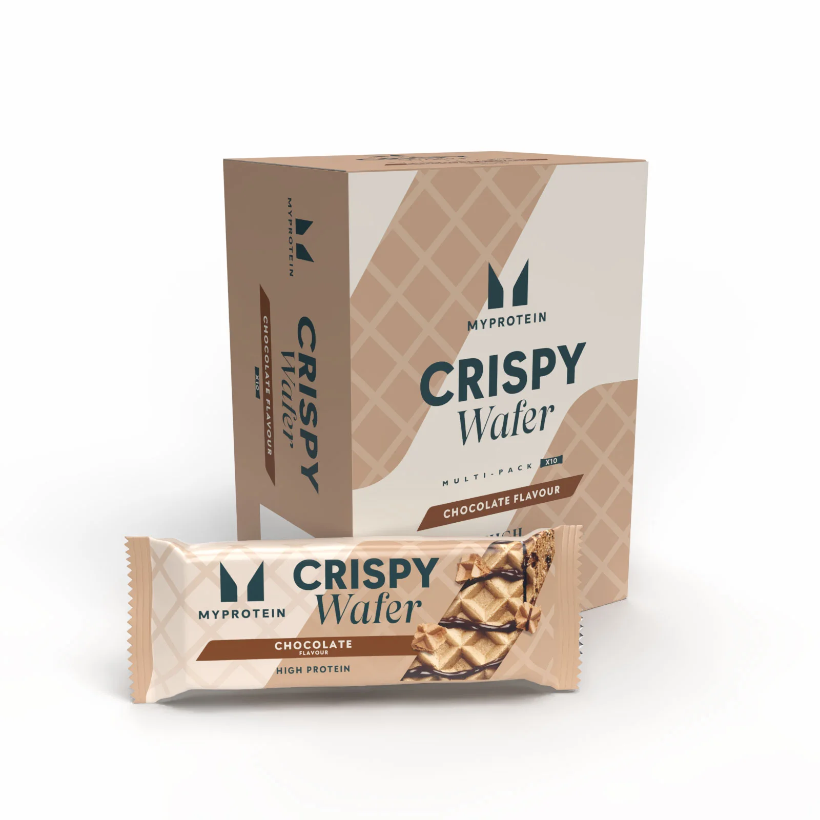 Crispy Protein Wafer - 10Bars - Chocolate Image 1