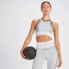 MP Women's Contrast Rib Seamless Sports Bra - White/ Black