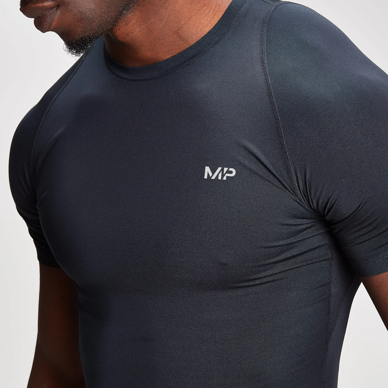 MP Men's Training Short Sleeve Baselayer - Black - XS Image 4