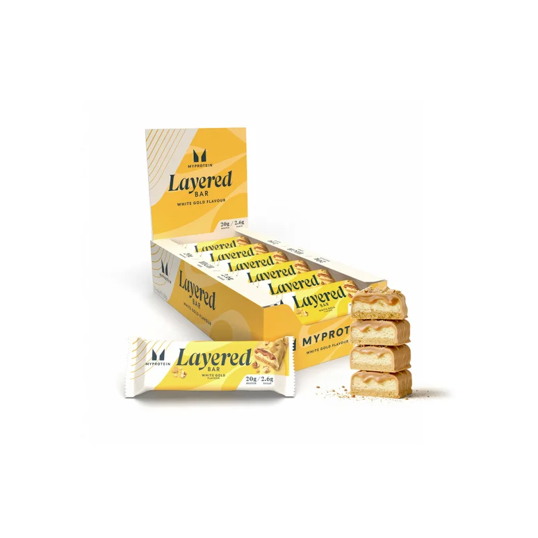 Myprotein Layered Bar - 12 x 60g - White Gold
