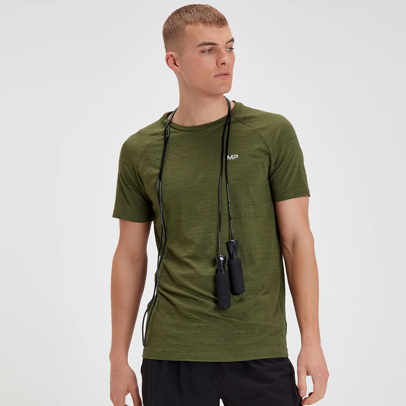 MP Men's Performance Short Sleeve T-Shirt - Army Green/Black - XXS Image 1