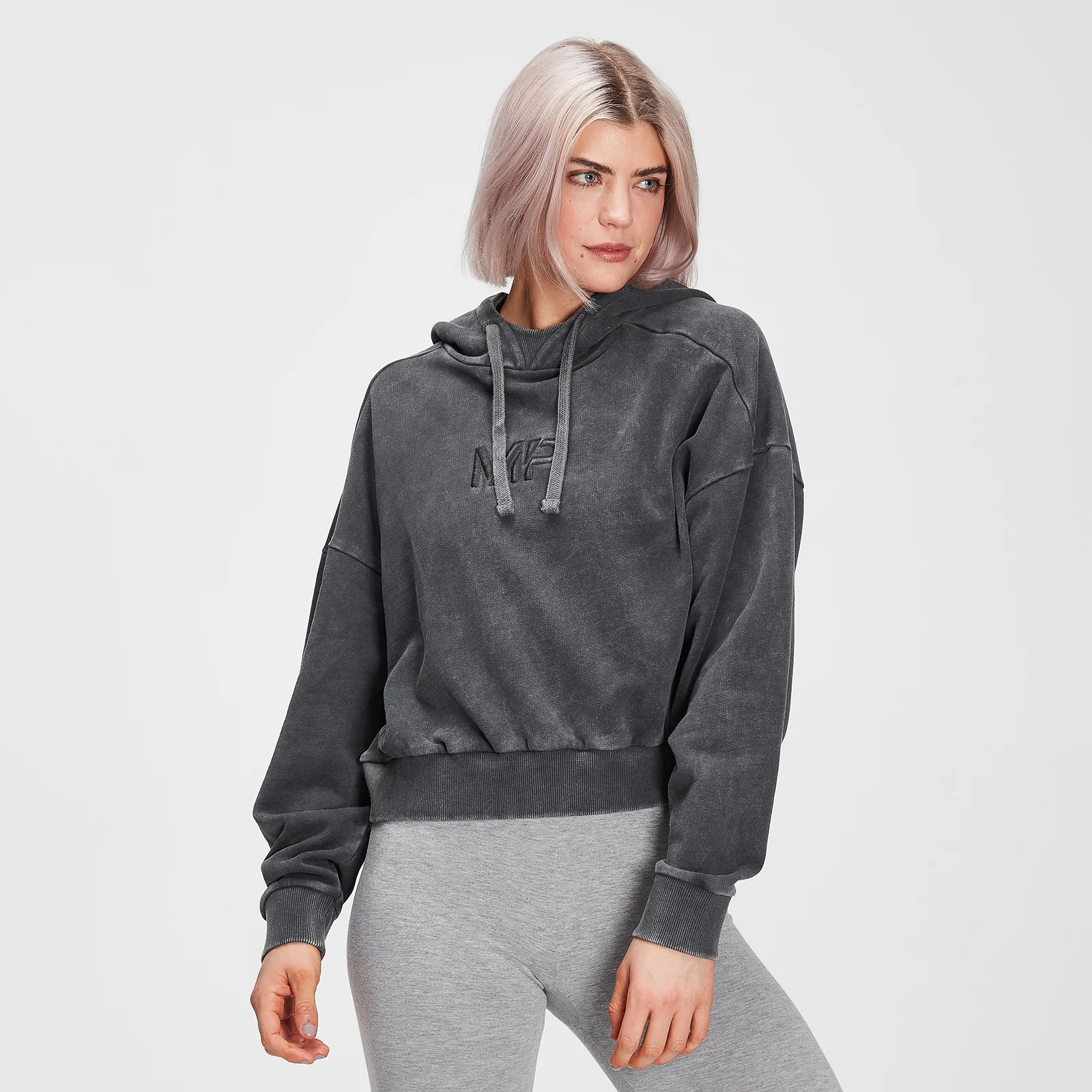 MP Women's Adapt Hoodie- Carbon Acidwash - XXS Image 1