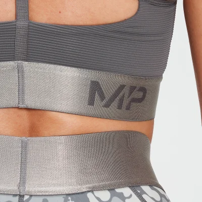 MP Women's Adapt Textured Sports Bra- Carbon - XXS Image 6