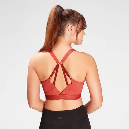 MP Women's Power Ultra Sports Bra- Warm Red