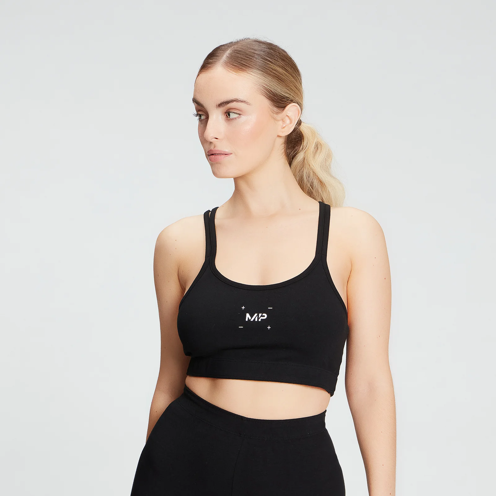 MP Women's Central Graphic Bra - Black - XXS Image 1