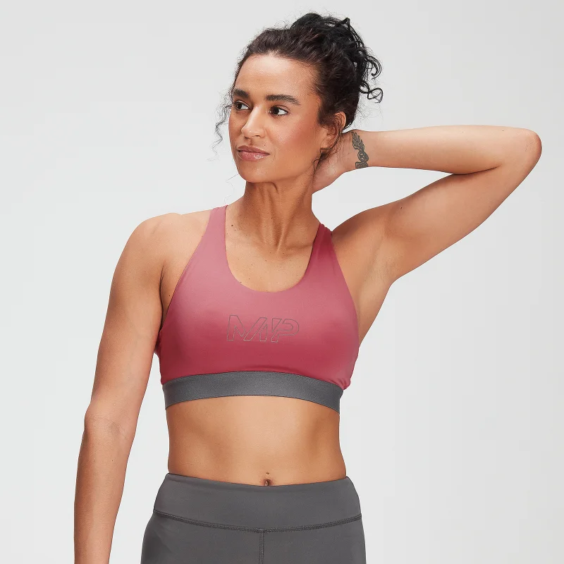 MP Women's Branded Training Sports Bra - Berry Pink - XXS Image 1