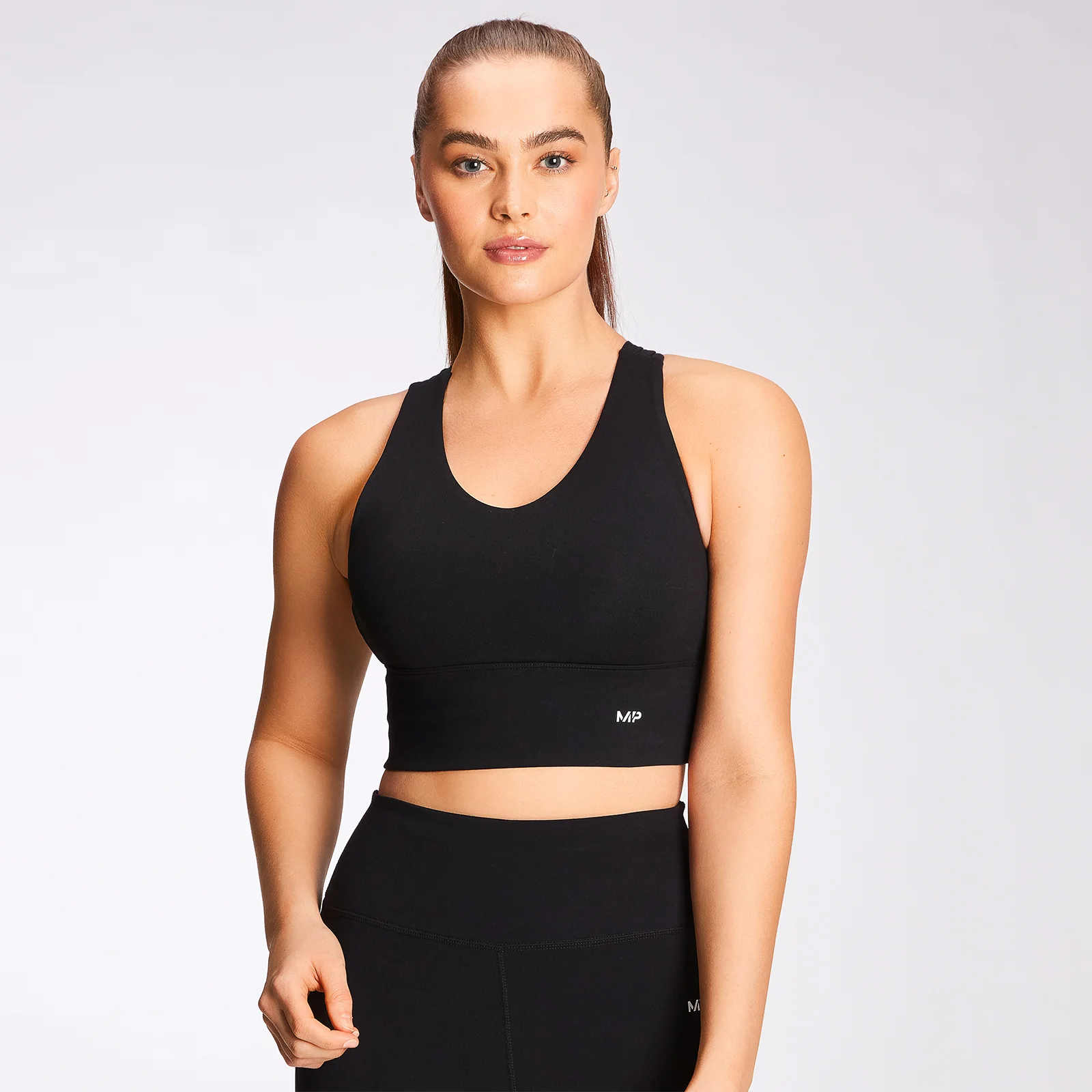 MP Women's Power Longline Sports Bra - Black - XXS Image 2