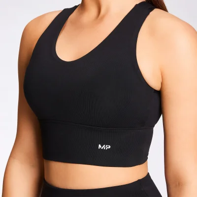 MP Women's Power Longline Sports Bra - Black - XXS Image 6