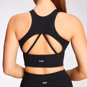 MP Women's Power Longline Sports Bra - Black - Size XXS