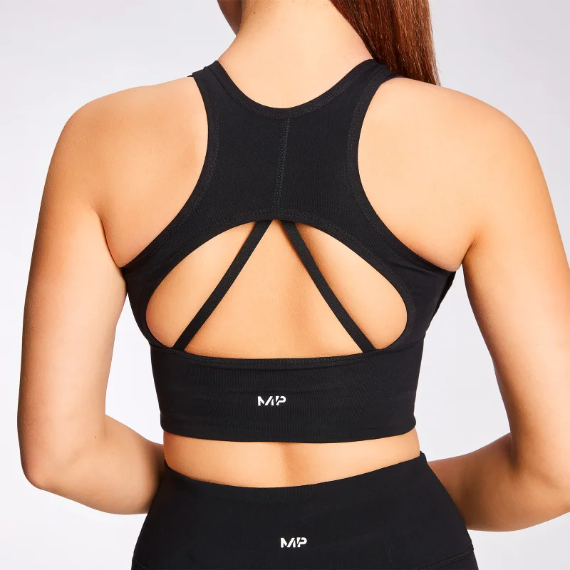 MP Women's Power Longline Sports Bra - Black - XXS Image 1