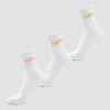 MP Men's Neon MP Logo Crew Socks (3 Pack) Orange/Lime/Rose