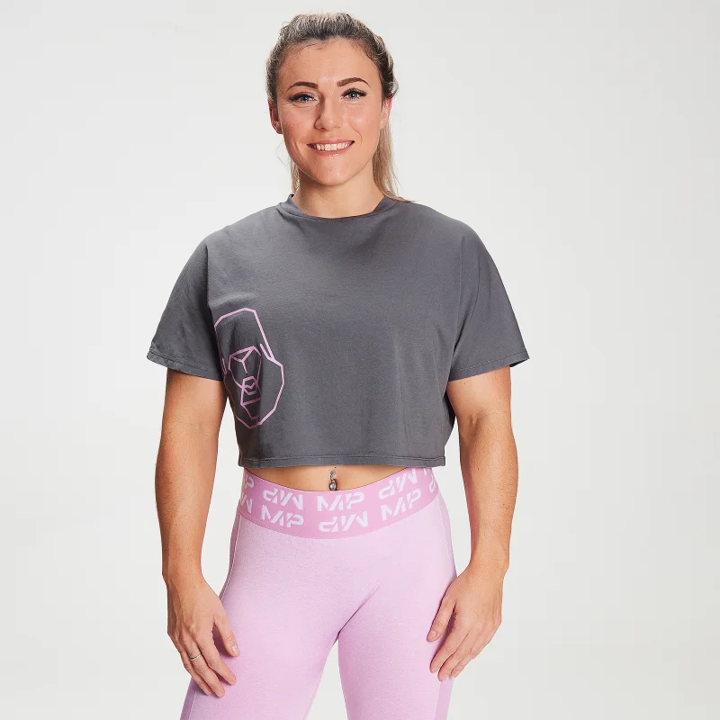 MP X Zack George Women's Washed Crop T-Shirt - Carbon - XXS Image 1