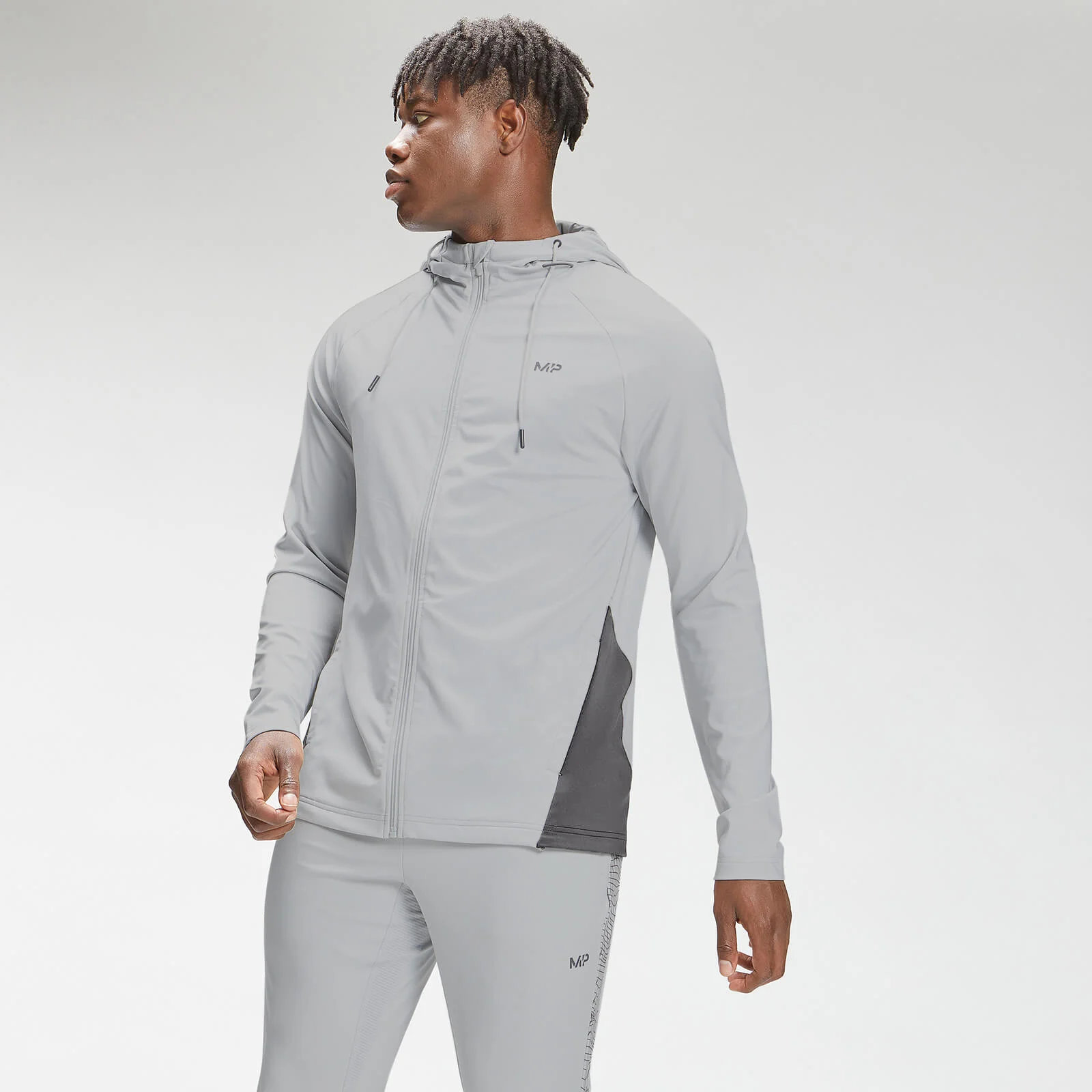 MP Men's Tempo Zip Through Hoodie - Chrome - XXS Image 1