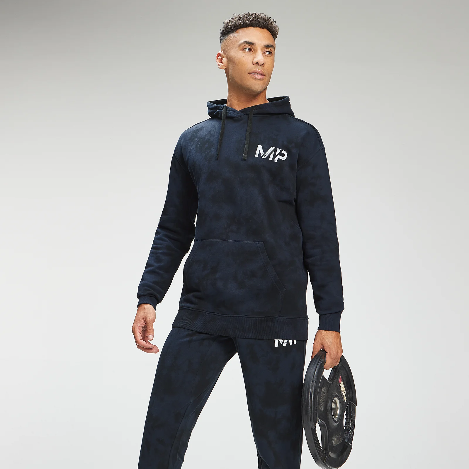 MP Men's Adapt Tie Dye Hoodie - Petrol Blue/Black - XXS Image 1