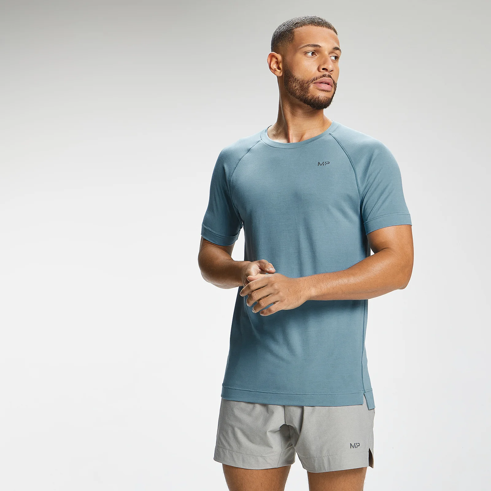 MP Men's Composure Short Sleeve T-Shirt - Storm Blue - XXS Image 1