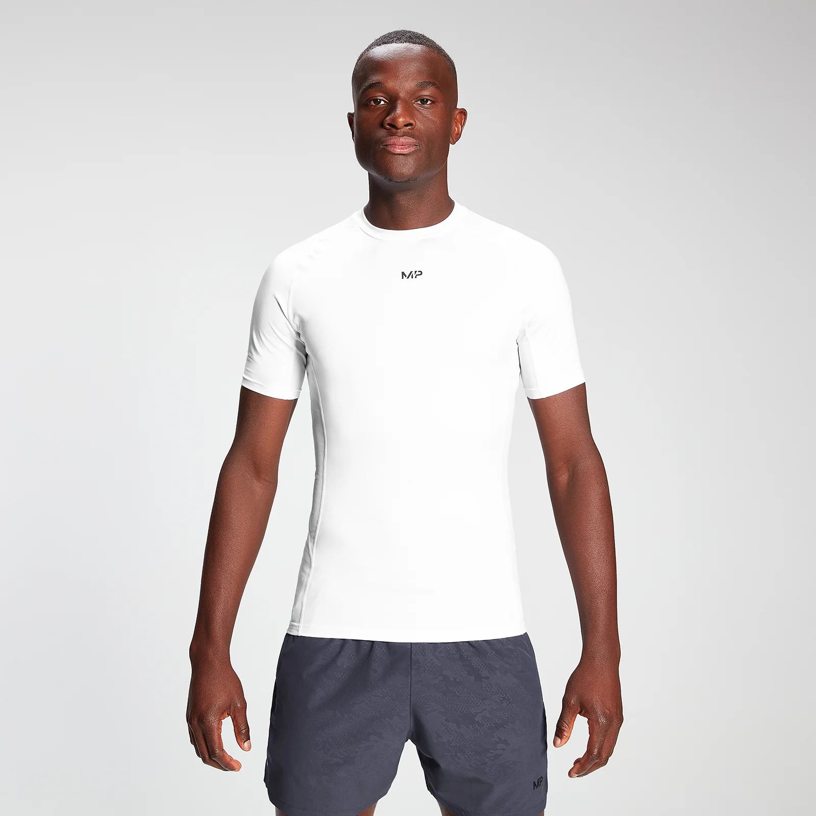 MP Men's Engage Short Sleeve Baselayer - White - XXS Image 1