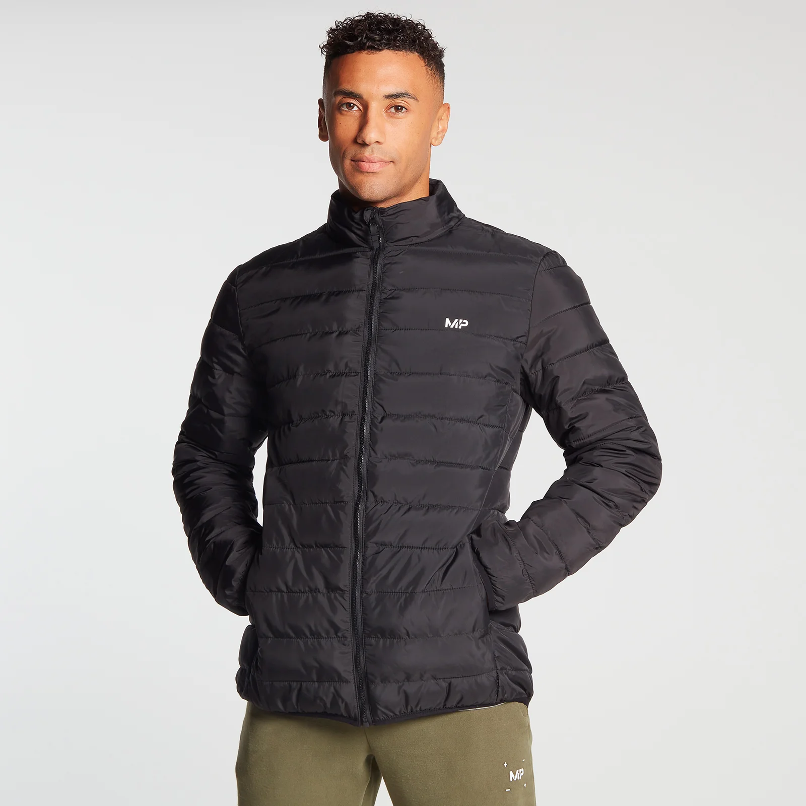 MP Men's Lightweight Packable Puffer Jacket - Black - S Image 1