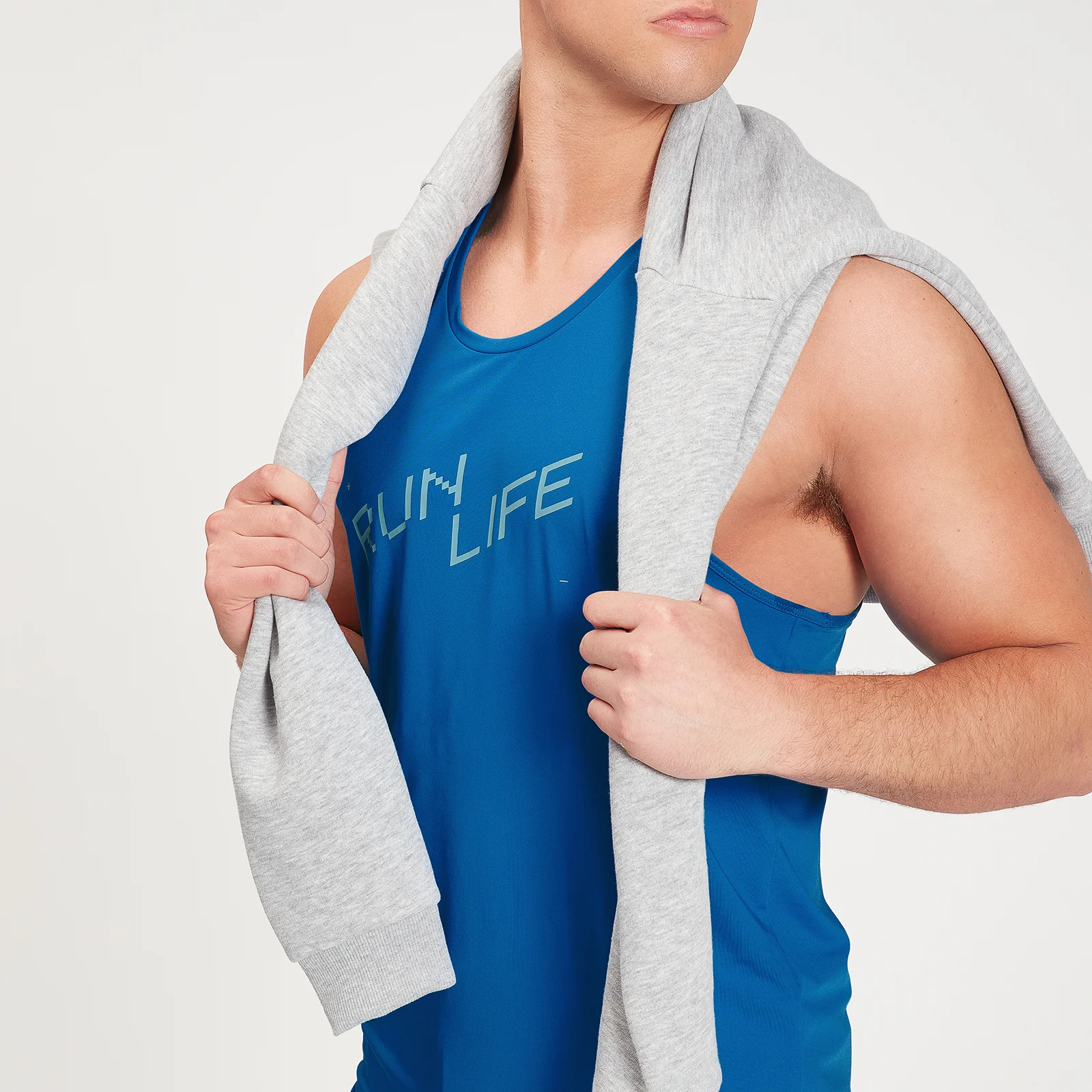 MP Men's Graphic Running Tank Top - True Blue - XS Image 5